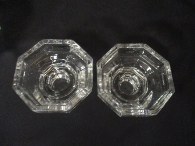 2 Pairs of Art Deco Glass Candle Holders - 2