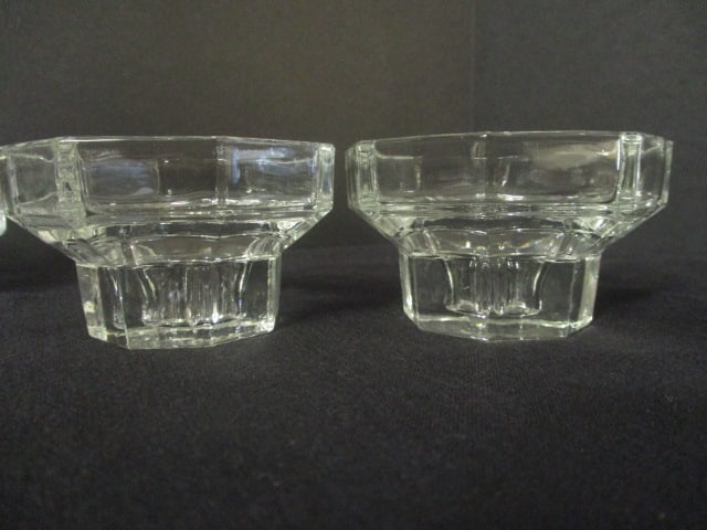 2 Pairs of Art Deco Glass Candle Holders - 3