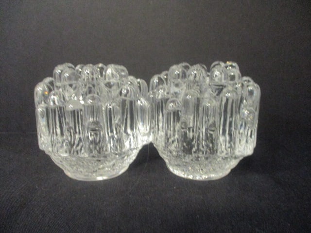 2 Pairs of Art Deco Glass Candle Holders - 6