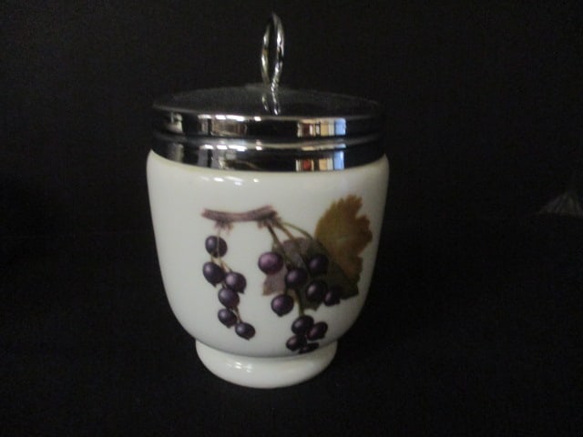 Pair of Vintage Royal Worcester "Evesham" Porcelain Egg Coddlers - 2