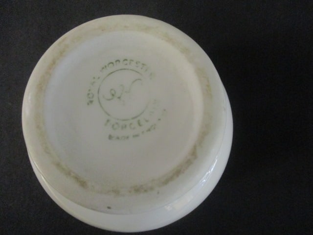 Pair of Vintage Royal Worcester "Evesham" Porcelain Egg Coddlers - 4