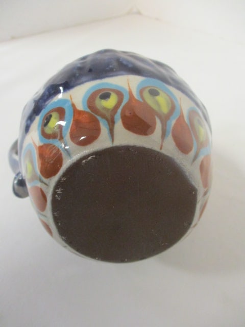 Vintage Studio Art Pottery "Peacock Eyes" Pitcher - 4