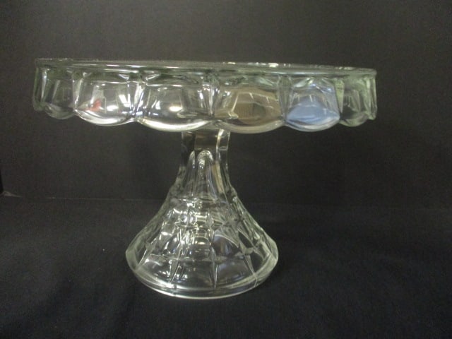 Vintage Indiana Glass "Constellation" Pedestal Cake Stand: 10" x 7"