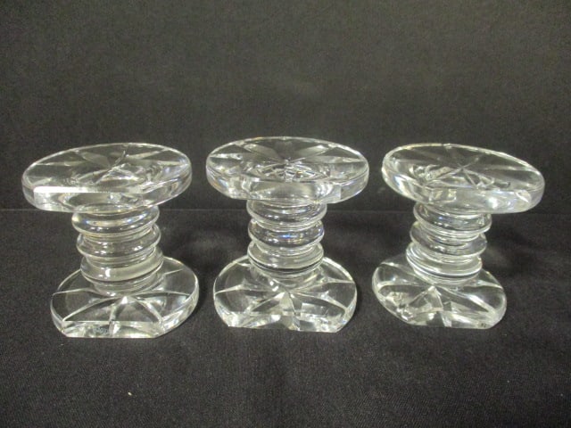 3 Waterford Crystal Knife Rests: 2 1/4" each