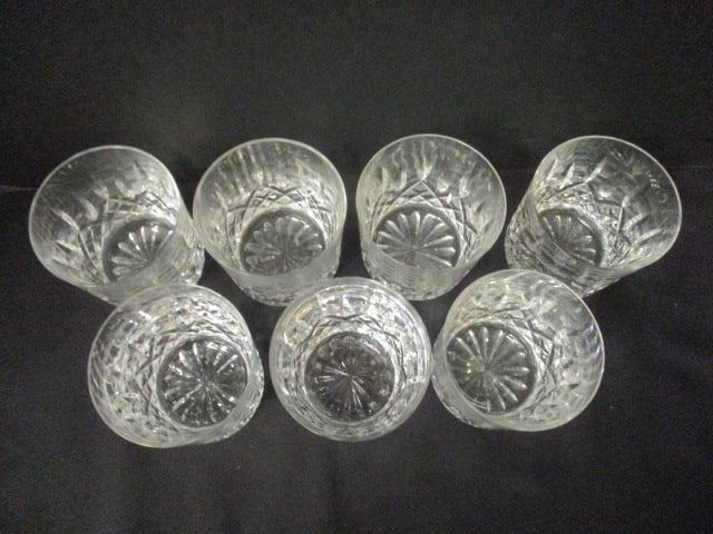 Set of 7 Waterford "Lismore" Crystal Old Fashioned Glasses - 2