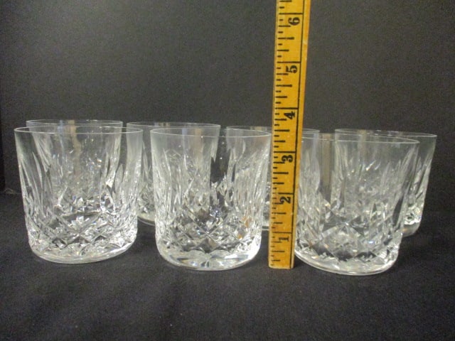 Set of 7 Waterford "Lismore" Crystal Old Fashioned Glasses - 6