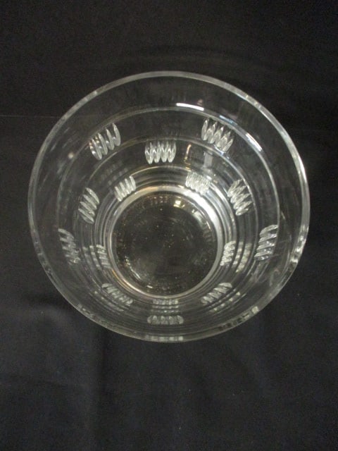 Mid Century Modern Cut Glass Crystal Ice Bucket - 2