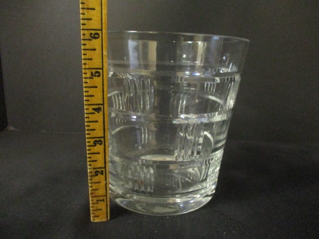 Mid Century Modern Cut Glass Crystal Ice Bucket - 4