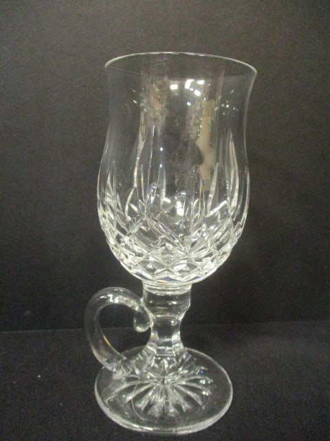 Waterford "Lismore" Crystal Irish Coffee Glass and Oneida Silverplated Candle - 4