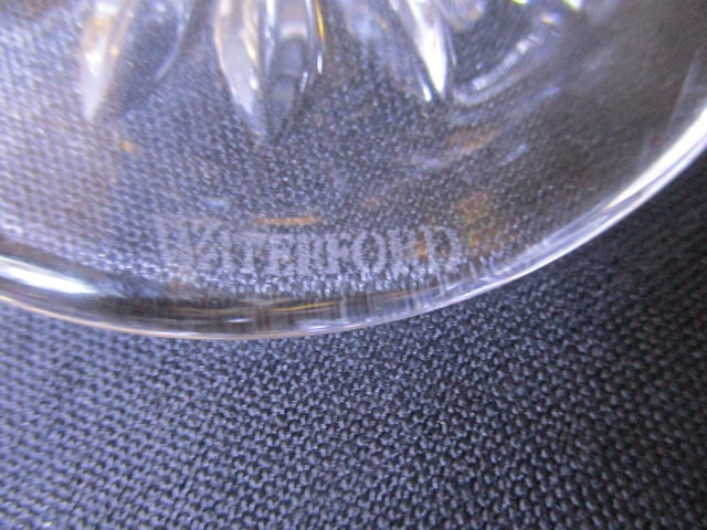 Waterford "Lismore" Crystal Irish Coffee Glass and Oneida Silverplated Candle - 6