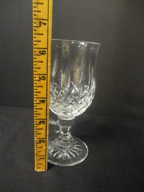 Waterford "Lismore" Crystal Irish Coffee Glass and Oneida Silverplated Candle - 7