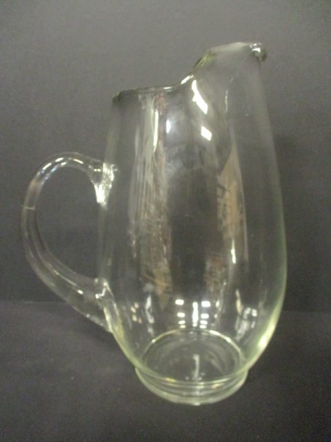 Crown Clear Glass Pitcher with Folded Spout: 10 3/4"