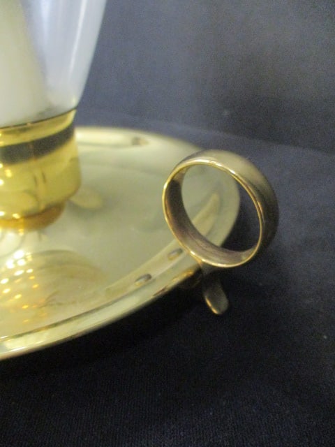Baldwin Brass Candle Holder with Glass Hurricane - 3