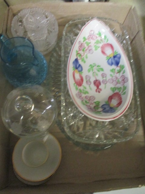 Grouping of Vintage Serving Platters, Candy Dish, Pitcher, Bowls, and (1 of 9)