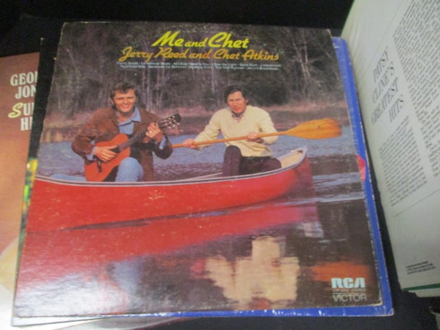 Grouping of Vintage Classic Country LP Vinyl Records - George Jones, Patsy Cline, etc. - 5