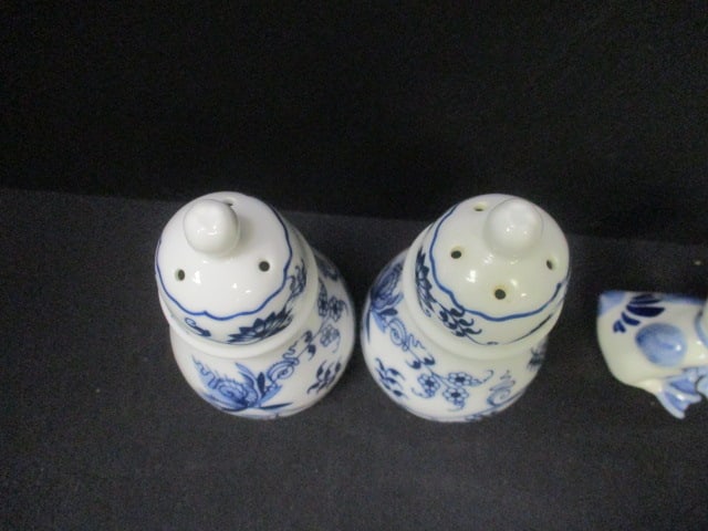 3 Vintage Delft Blue and White Salt & Pepper Sets - 3