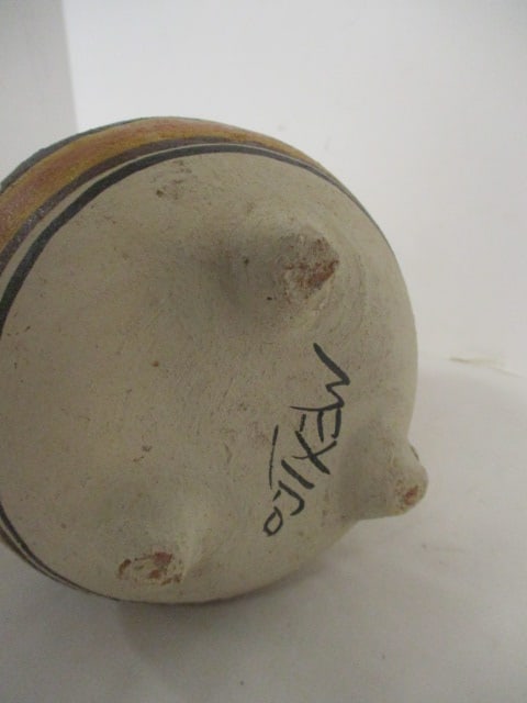 Mexican Pottery Handpainted Footed Vase - 3