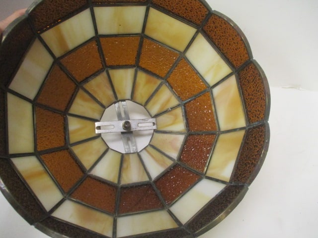 Retro Tiffany Style Slag Glass Lamp Shade - 3