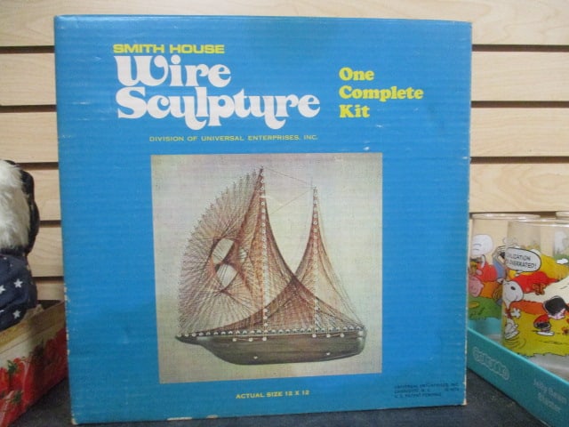 New Old Stock Smith House "Ship" Wire Sculpture Kit: 12" x 12"