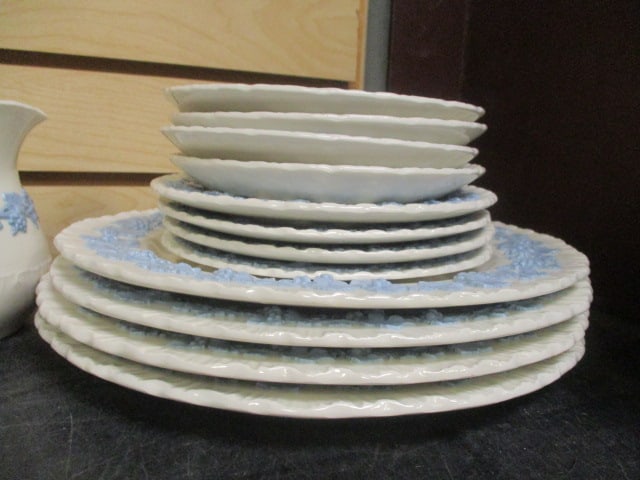 18 Pieces of Vintage Wedgwood Embossed "Queensware" China - 5