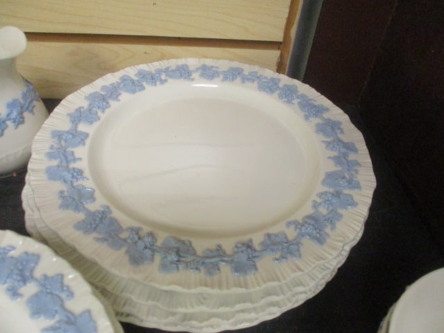 18 Pieces of Vintage Wedgwood Embossed "Queensware" China - 9