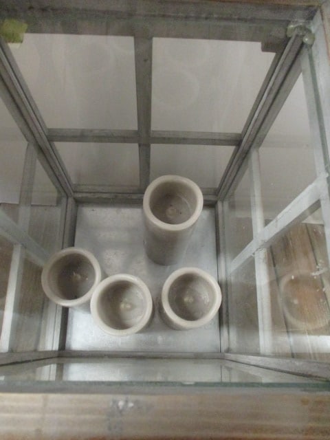 Weathered Wood and Glass Lantern with 4 Flameless Candles - 3