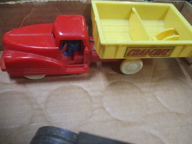 Lot of 4 Vintage Tin and Plastic Toy Trucks and Cars - 5
