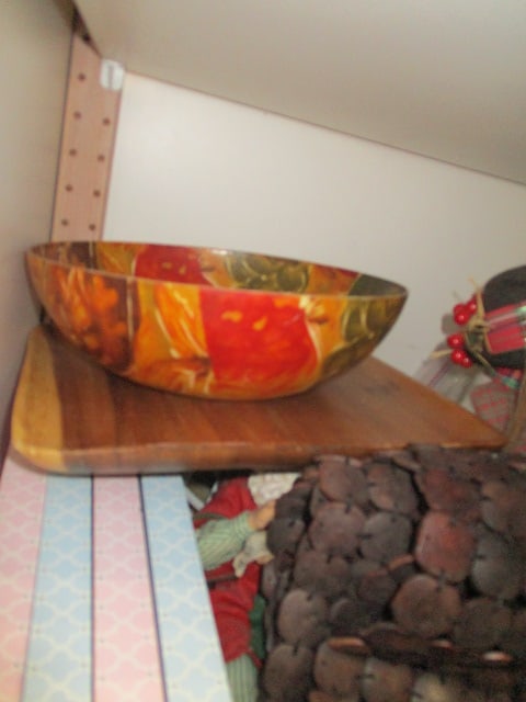 Shelf Lot - Porcelain Electrified Oil Lamp, Glass Plates, Bells, Cookware, - 6