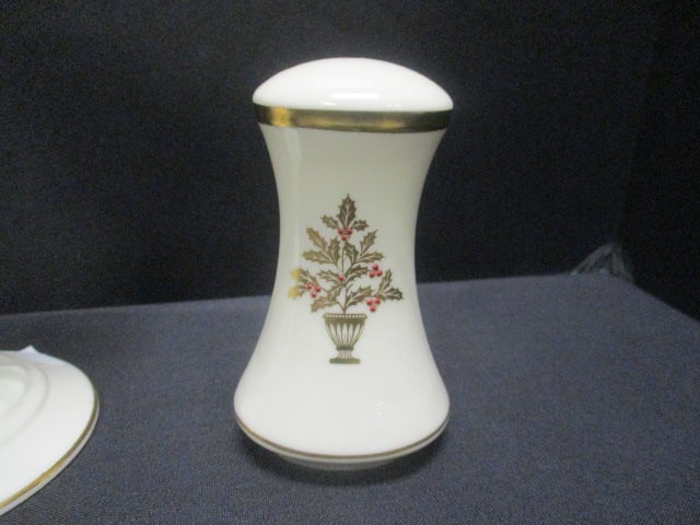 Collection of Lenox Candle Holders, Salt & Pepper Shakers, and Vase - 2