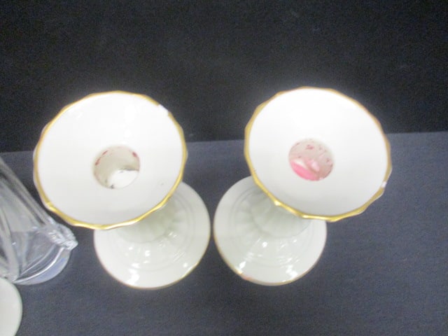 Collection of Lenox Candle Holders, Salt & Pepper Shakers, and Vase - 6