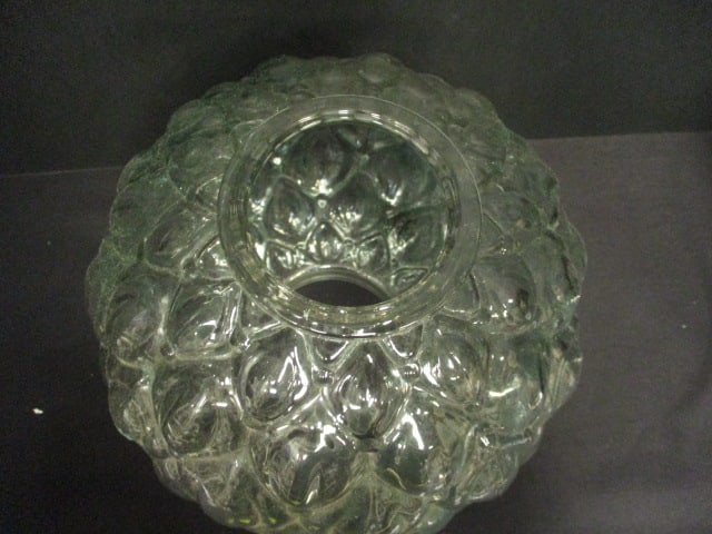 Vintage Textured Clear Glass Lamp Globe - 2