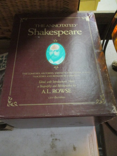 Set of 3 "The Annotated Shakespeare" edited by A.L. Rowse - 1978 First Edition: .