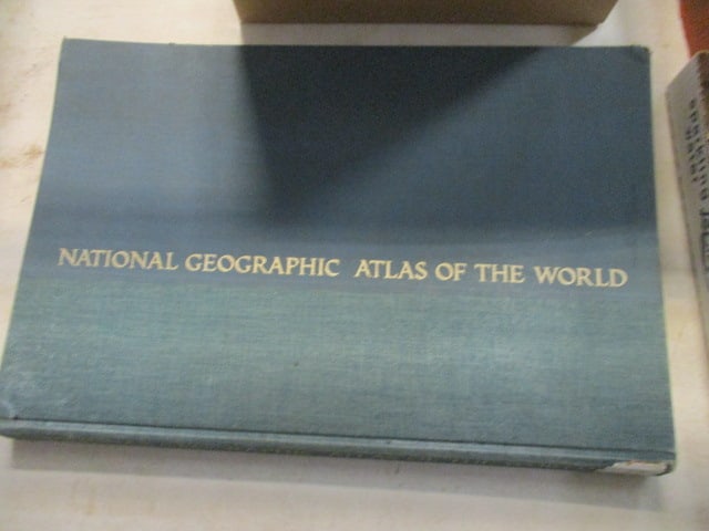National Geographic Society "1975 Atlas of the World" Large Hardback Book: previous library book