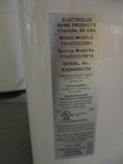 Frigidaire Gallery Portable Dehumidifier - Model #FFAD5033W1 - 4