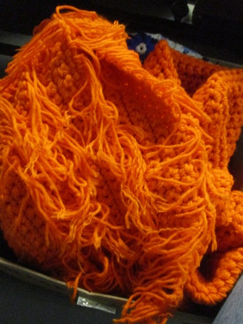 3 Vintage Handmade Knitted Afghan Blankets - 2