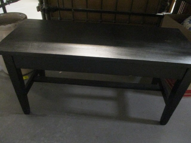 Vintage Wood Lift-Top Piano Bench: 36" x 15" x 18", no bottom to storage compartment, Local Pickup Only