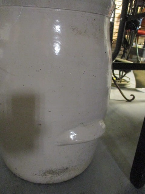 Antique Louisville Pottery Company "Blue Indian Head" 5 Gallon Stoneware - 3