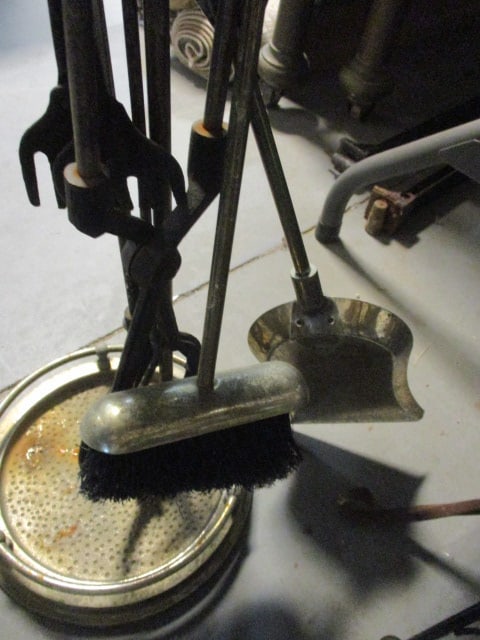 Vintage 5-Piece Brass Fireplace Tools with Stand - 3