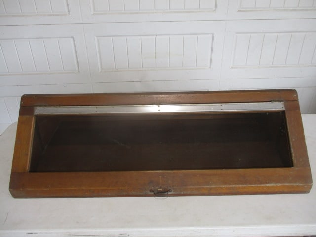 Antique Wooden Countertop Display Case For Baked Goods: 45" x 12" x 22"