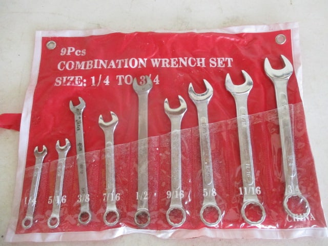 9 Piece Combination Wrench Set (1 of 1)