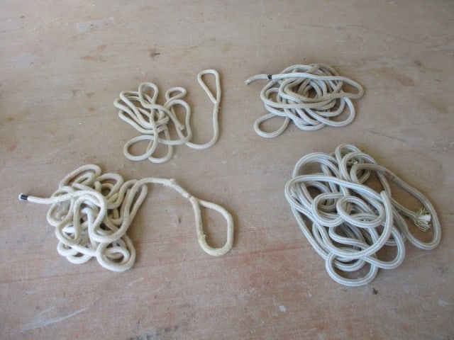 4 Large Pieces 7/8" Mooring Rope: .