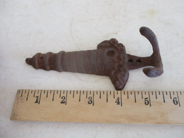 3 Cast Iron Light House Wall Hooks - 3