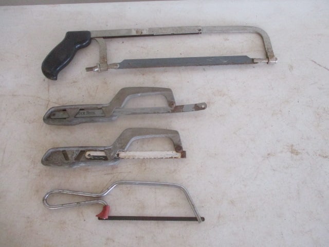 4 Small Hack Saws: .