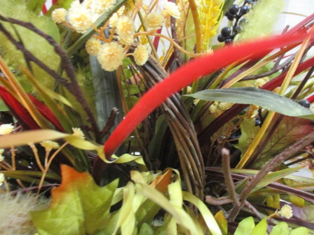 Artificial Fall Foliage Woven Basket Centerpiece - 4