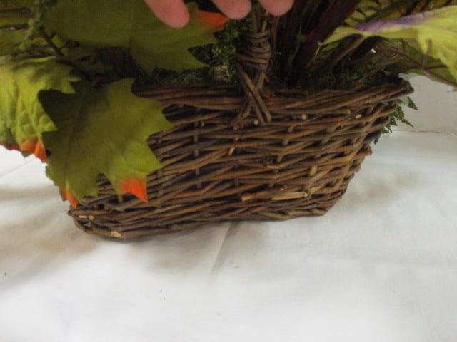 Artificial Fall Foliage Woven Basket Centerpiece - 5