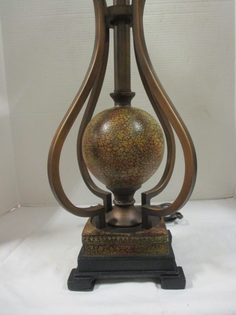 Decorative Bronzed Wrought Metal Inspired Transitional Style Table Lamp with Crackle Finish - 3