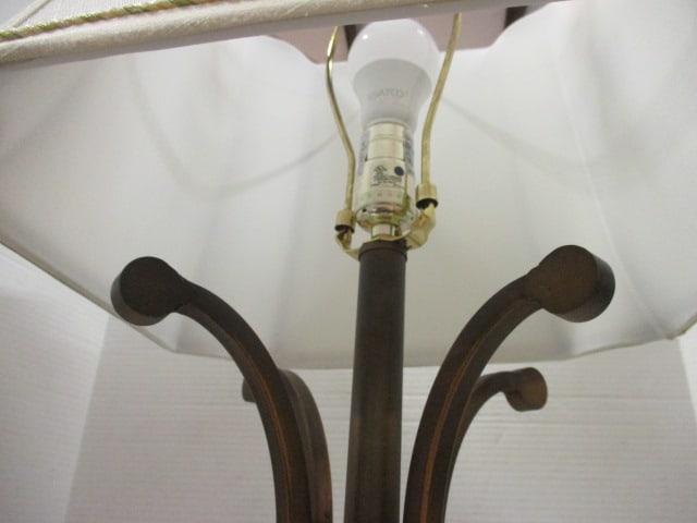 Decorative Bronzed Wrought Metal Inspired Transitional Style Table Lamp with Crackle Finish - 4