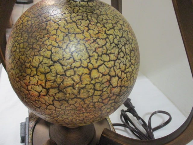 Decorative Bronzed Wrought Metal Inspired Transitional Style Table Lamp with Crackle Finish - 6