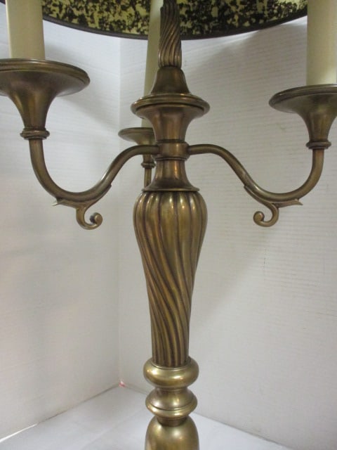 Bouillotte 3 Arm Candelabrum Style Table Lamp - 4