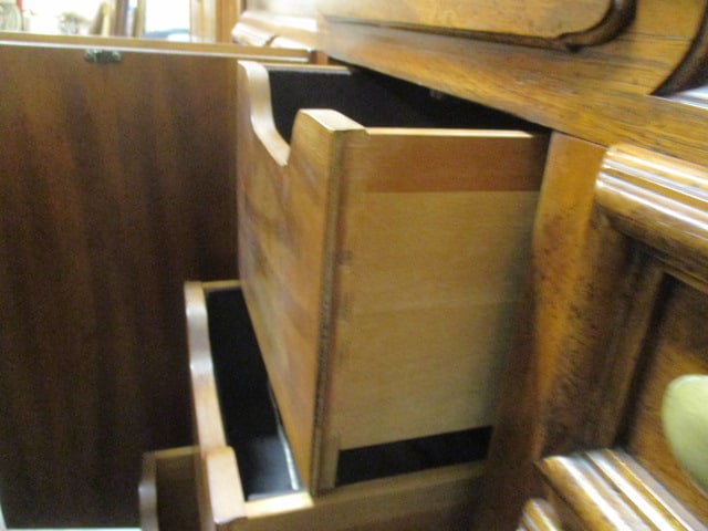 Drexel Heritage Server with Antique Brass/Wood Galley Rail - 2